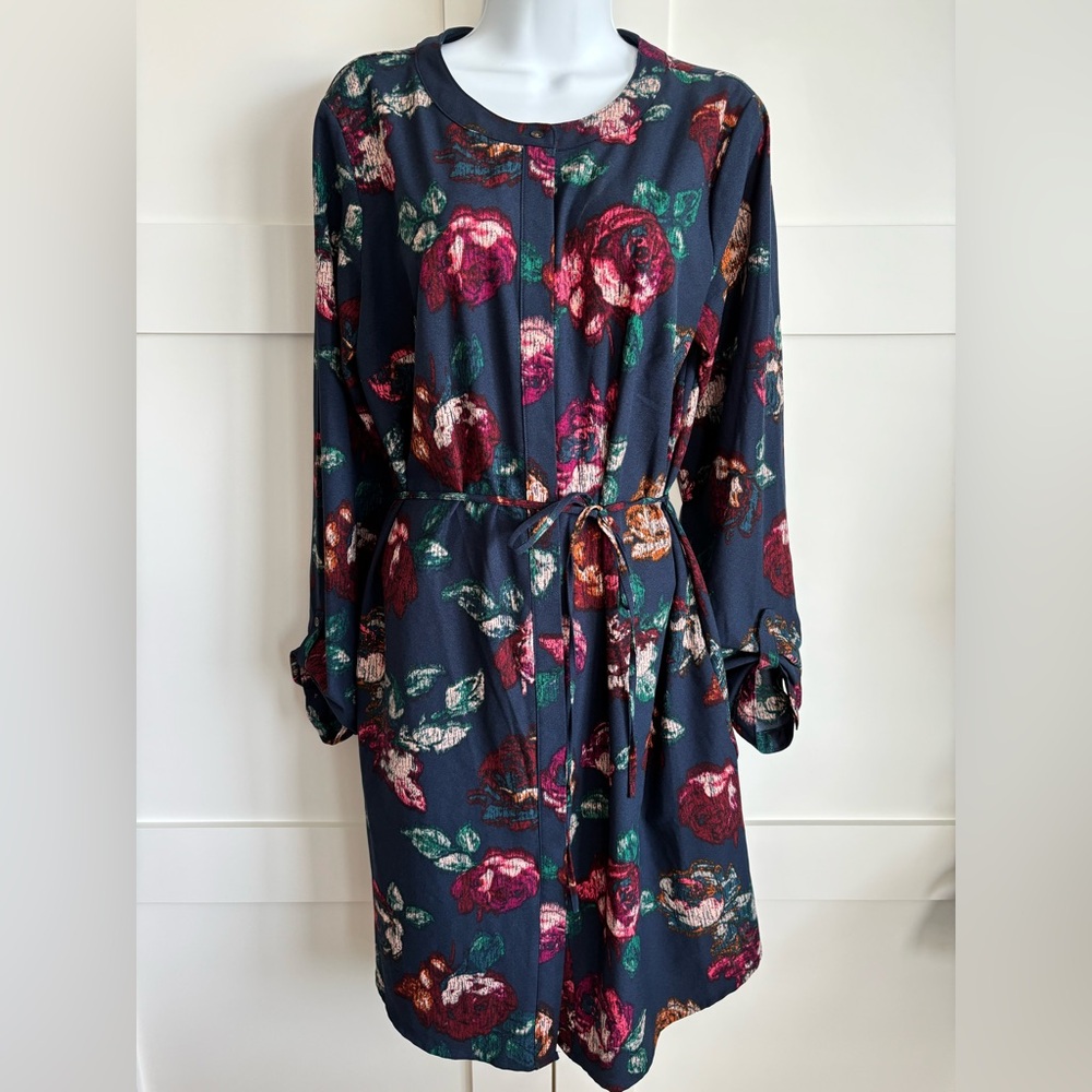 Merona Blue Long Sleeve Dress